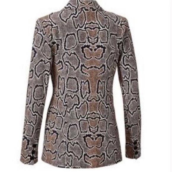 CAbi #3733 Python Blazer Snake Print Tan Gray Jacket Size 8 - Picture 3 of 12